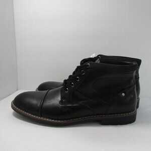 Guess Chukka Ankle Boots Mens 13 Black Cap Toe Manmade Leather Shoes Lace up